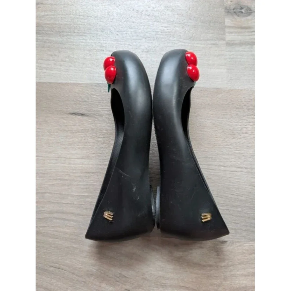 Mini Melissa Ultragirl Cherry Peep Toe Jelly Flats, 13C